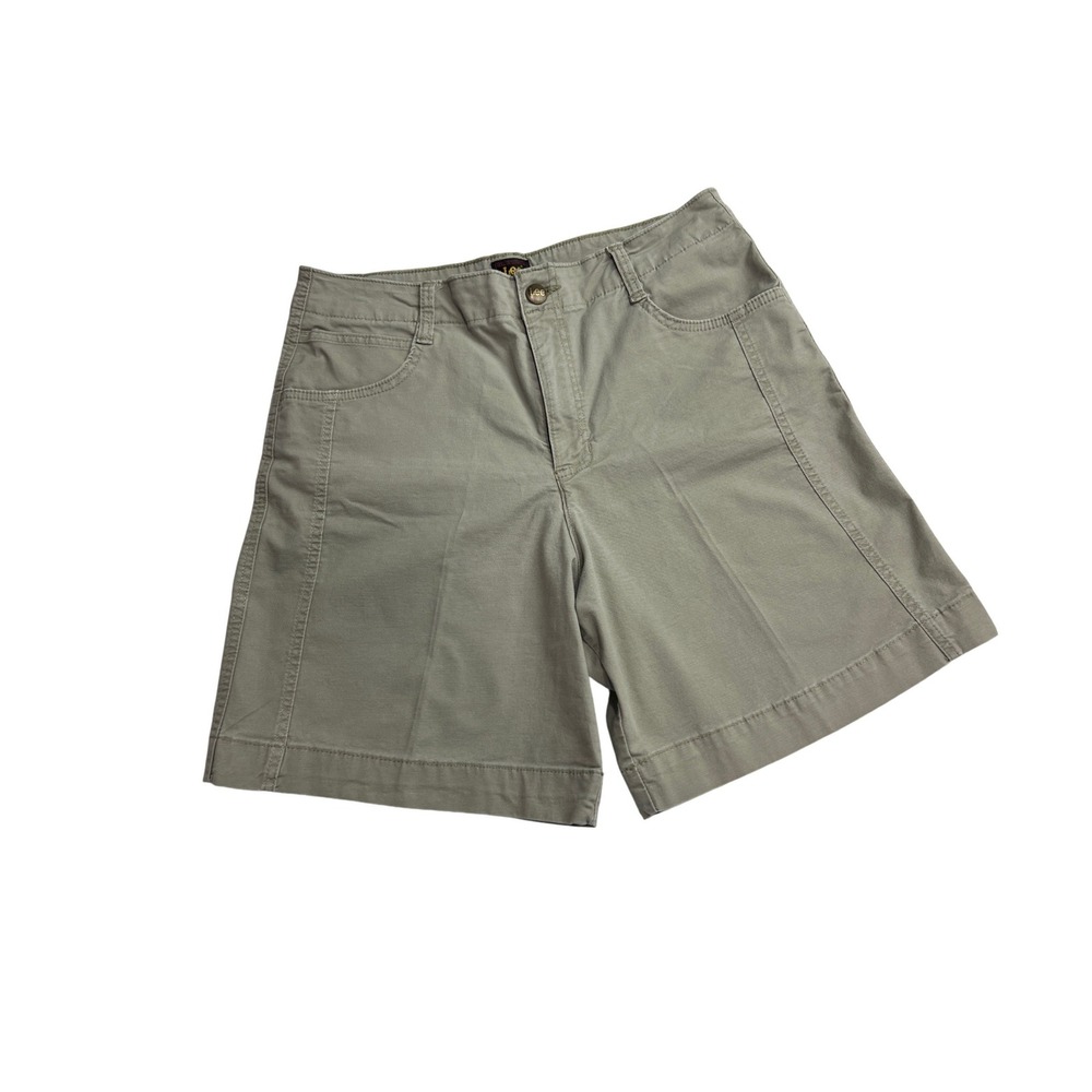 Lee Chino Shorts Womens 10 Gray Cotton Blend Casual‎ Summer Outdoor Gorpcore A53